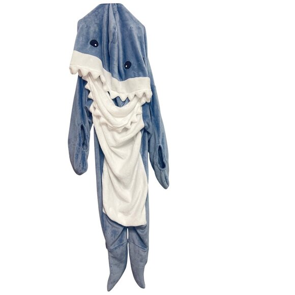 Shark Hoodie Costume Wearable Blanket Size Kids Medium - Picture 1 of 10